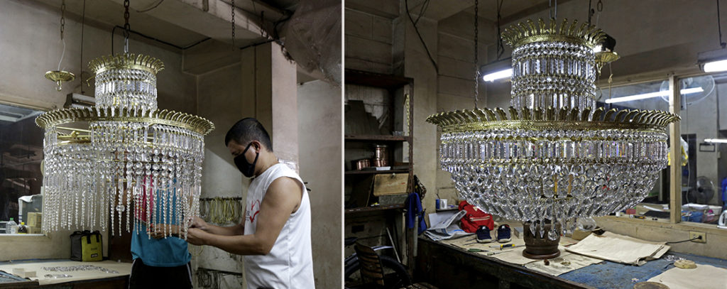 Fully restored chandelier